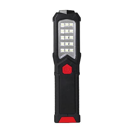 Powerful 400 Lumen LED Light with Flashlight, 3 Modes, 180° Swivel Stand