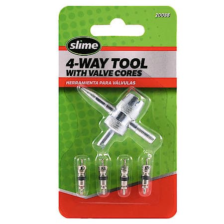 Four-Way Valve Tool with Valve Cores