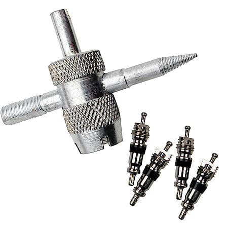 Four-Way Valve Tool with Valve Cores