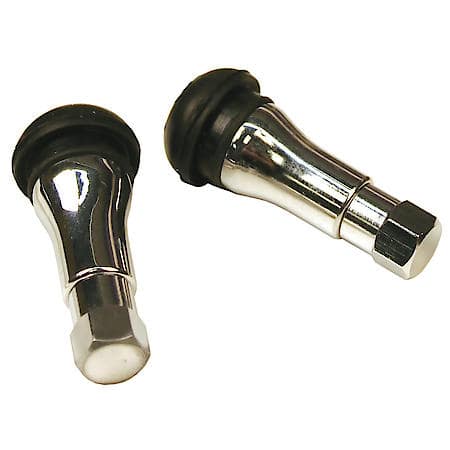 Chrome Tubeless Tire Valves - TR413, 1.25" Long, 2 Pack