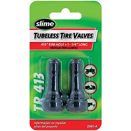 Tubeless Tire Valve Stem - TR413, Black, 2 Pack