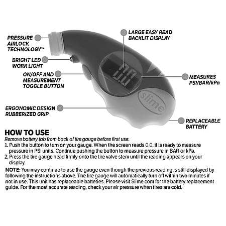 Elite Digital Tire Gauge: 5-150 PSI, Pressure Airlock Technology, Bright easy to read screen