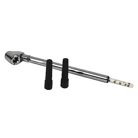 Dual Head Tire Gauge: 10-120 Psi, Includes 2 Valve Extenders, Chrome