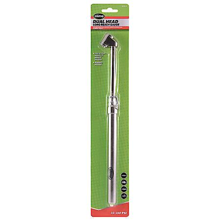 Dual Head Truck & Suv Pencil Tire Gauge: 10-150 Psi, Extra Long, Heavy-Duty