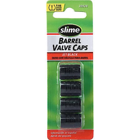 Barrel Tire Valve Caps (Jet Black), Pack of 4