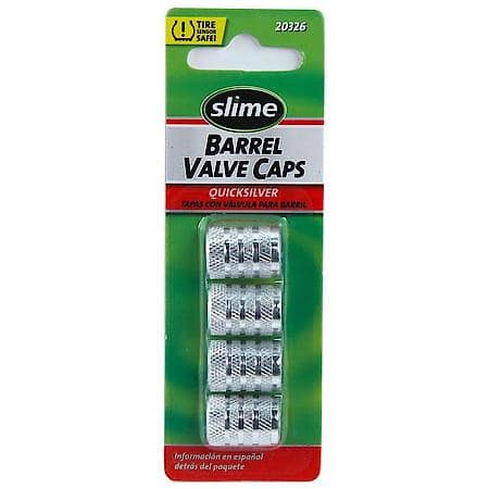 Barrel Tire Valve Caps (Quicksilver), Pack of 4