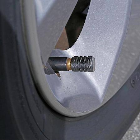 Barrel Tire Valve Caps, Gunmetal Finish, Pack of 4