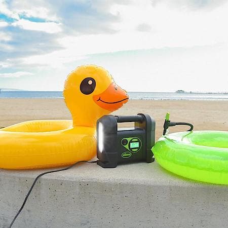Rugged Digital Tire Inflator: 4 Min Inflation, Digital 1-99 PSI, Auto Shut-Off At Set PSI, LED Light