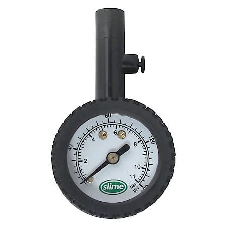 High Pressure Dial Tire Gauge: 10-160 PSI, Rugged Housing, Bleeder And Reset Button