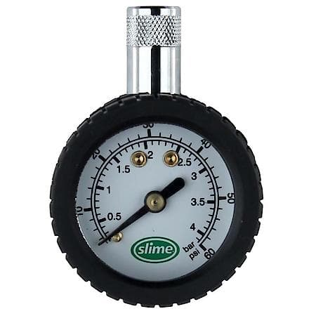 Mini Magnetic Dial Tire Gauge: 0-60 Psi, Rugged Housing, Compact