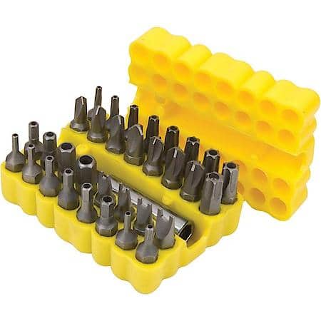 Security Bit Set - Tamper-Proof, Magnetic Holder, 33-Piece