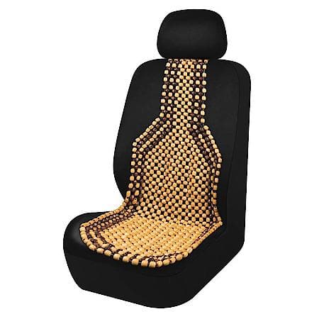 Car & SUV & Truck Seat Cushion, Sand Wood Bead, Universal, Cooling, Easy Fit, Massage, 1 Pack