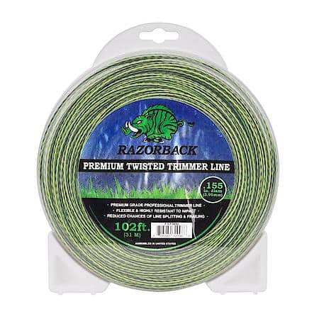 Trimmer Line, Razorback .155, 1 Donut, Green W/ Black Tracer