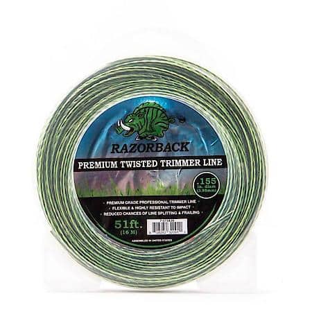Trimmer Line, Razorback .155, 1/2 Donut, Green W/ Black Tracer