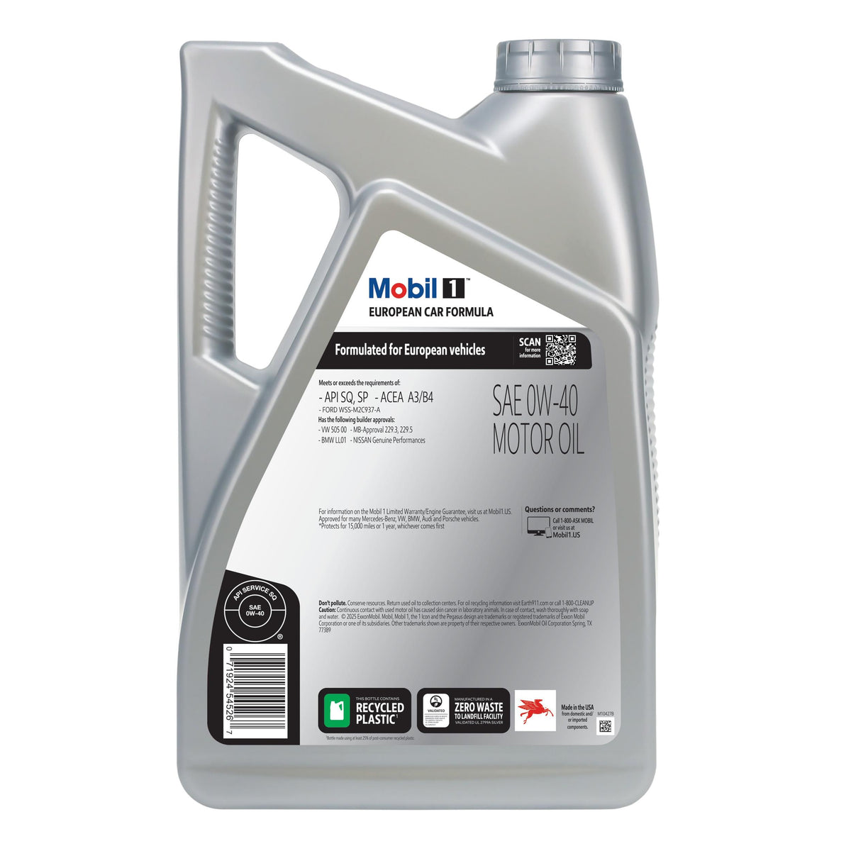 Mobil 1 FS Full Synthetic 0W-40 Motor Oil 5 Quart 120760