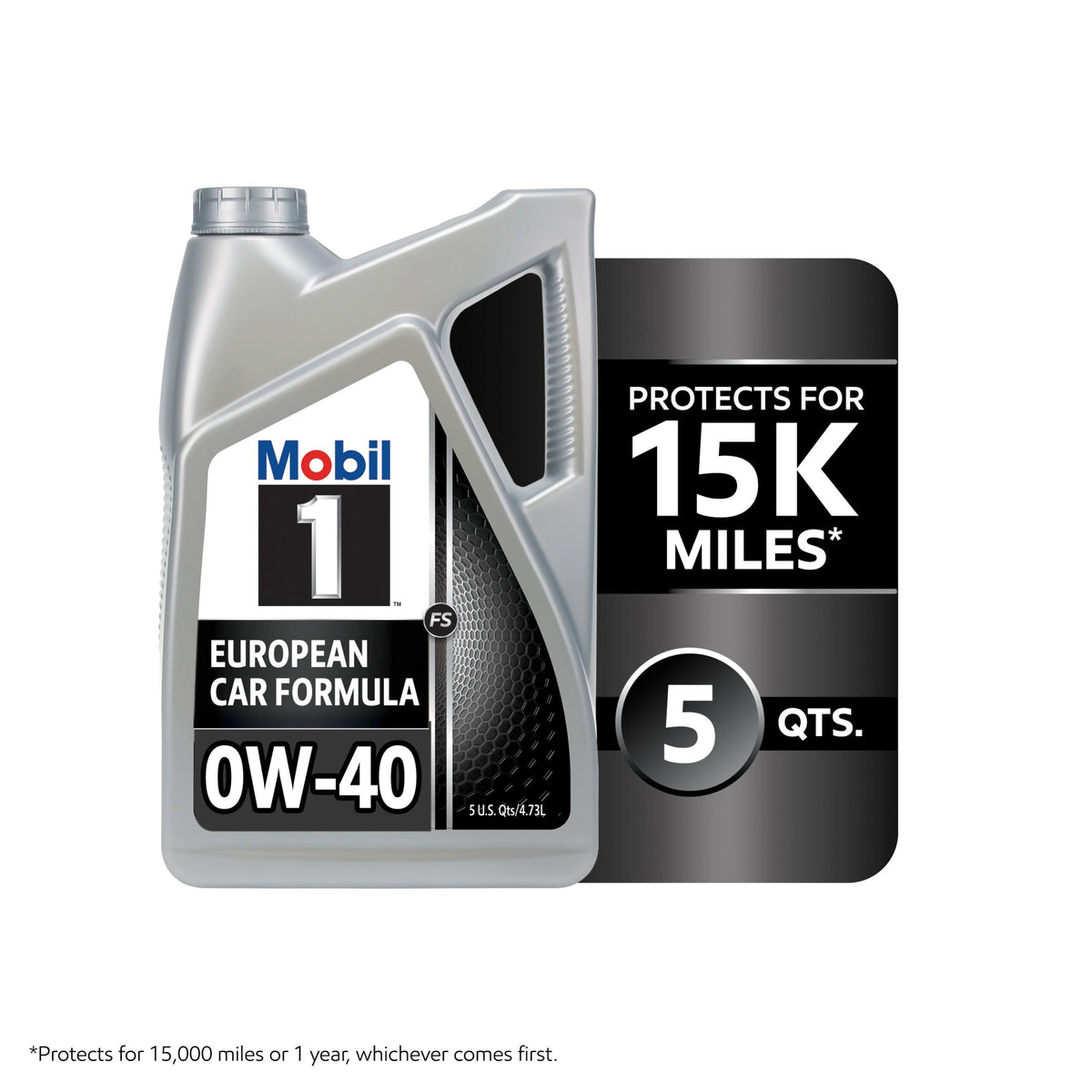 Mobil 1 FS Full Synthetic 0W-40 Motor Oil 5 Quart 120760