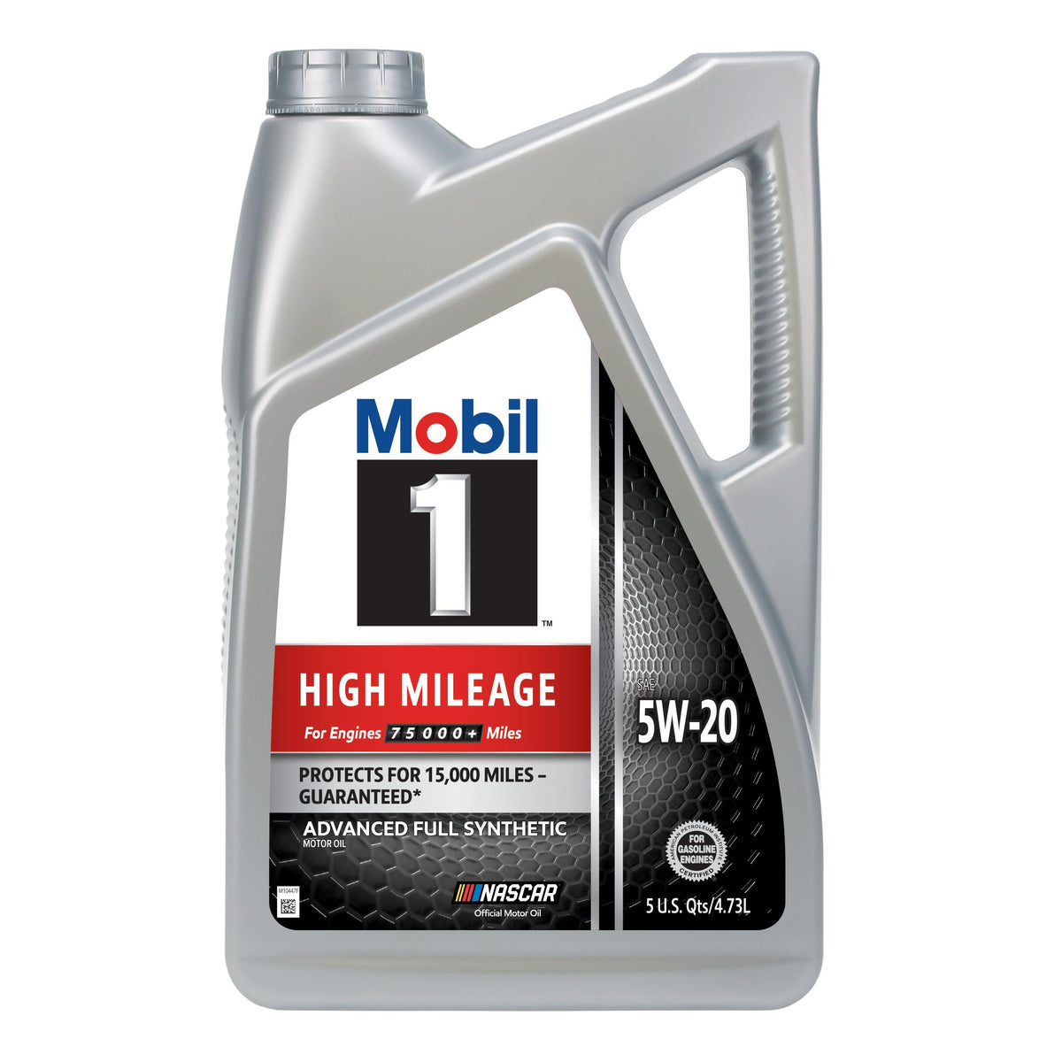 Mobil 1 High Mileage Full Synthetic 5W-20 Motor Oil 5 Quart 120768
