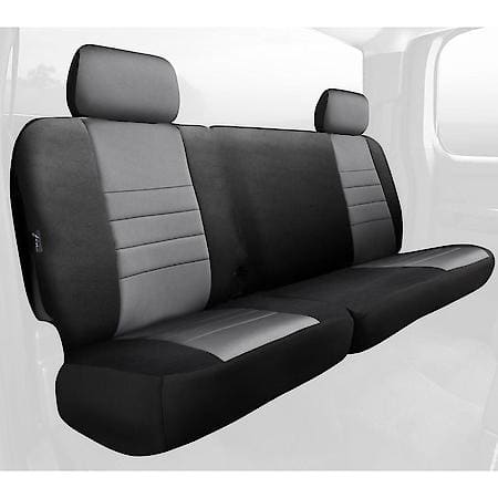 FIA NP92-68 GRAY, CUSTOM SEAT COVER REAR 60/40, NEOPRENE, BLACK/GRAY