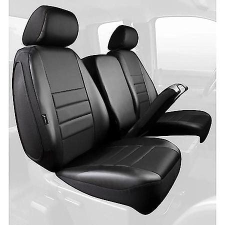 FIA SL69-45 BLK/BLK, CUSTOM SEAT COVER FRONT 40/20/40, TWEED, SOLID BLACK