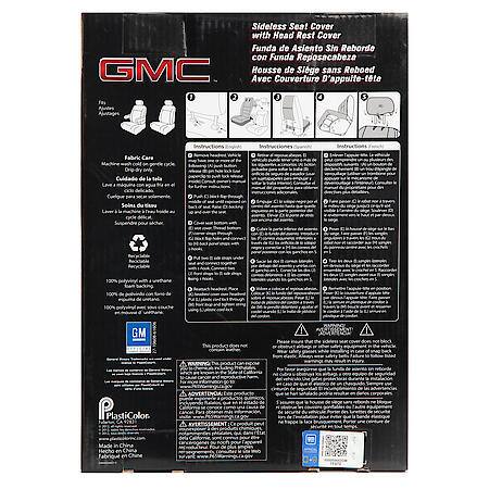 GMC Seat Cover Set: Universal Sideless Front Seat Cover, Black, 3-Piece