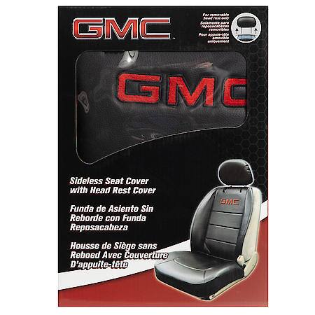 GMC Seat Cover Set: Universal Sideless Front Seat Cover, Black, 3-Piece