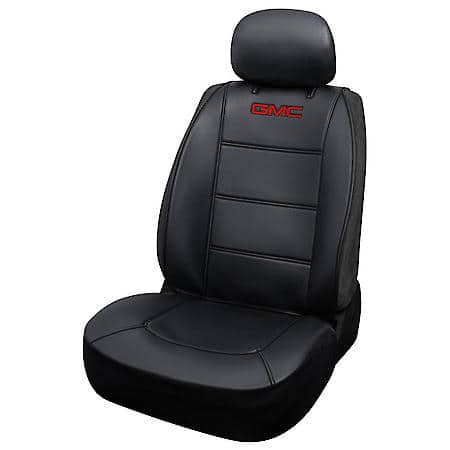 GMC Seat Cover Set: Universal Sideless Front Seat Cover, Black, 3-Piece