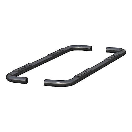 3in. Round Semi-Gloss Black Steel Side Bars