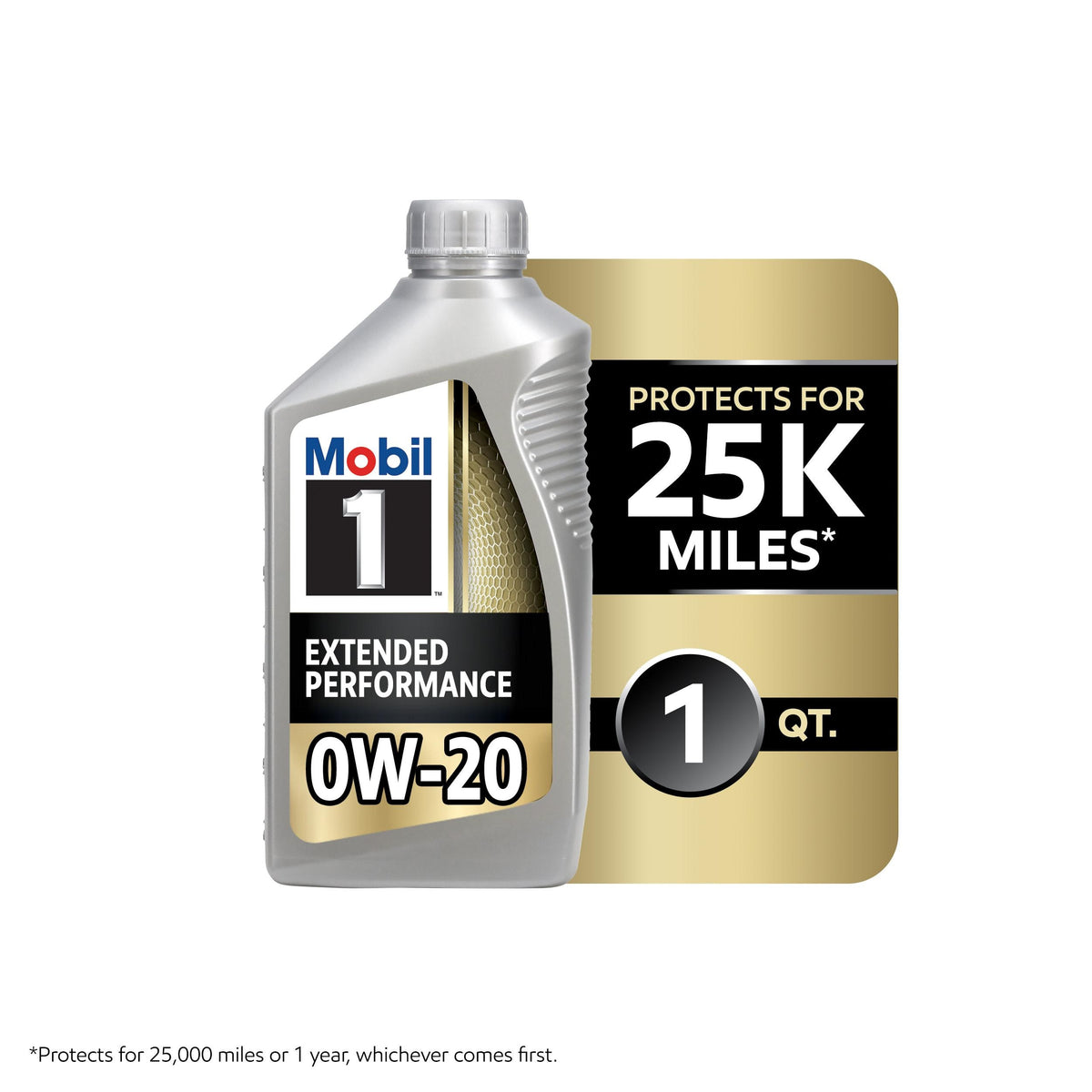 Mobil 1 Extended Performance Full Synthetic 0W-20 Motor Oil 1 Quart 120926