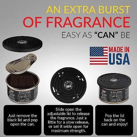 Can Air Freshener: Long Lasting Fragrance, Black Bomb Scent, 1.5 Oz