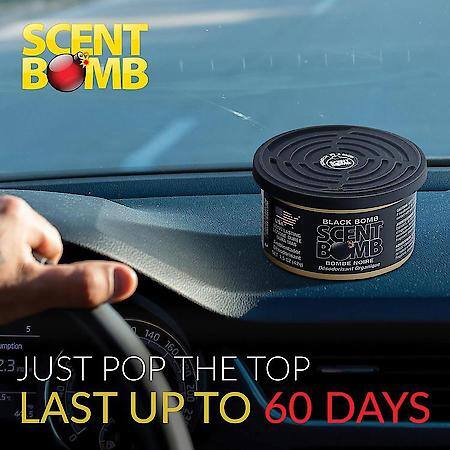 Can Air Freshener: Long Lasting Fragrance, Black Bomb Scent, 1.5 Oz