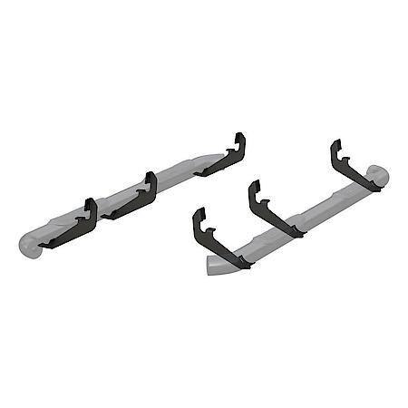 3in. Round Semi-Gloss Black Stainless Steel Side Bars