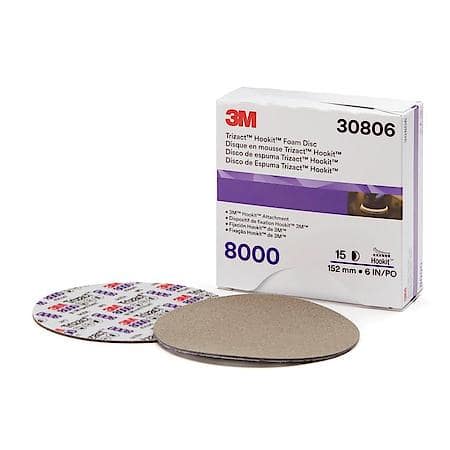 Trizact Hookit Foam Disc, 30806, 6In, 8000 (Sold by each)