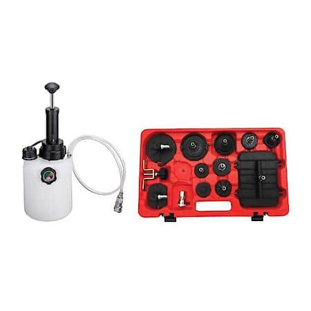 Pressure Brake Bleeder Bundle With Bleeder Tank And Adapter Kit