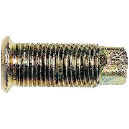 Wheel Lug Nut: 3/4-16 External Thread, Flanged, Thread, 3.1" Length, Yellow Zinc, 10 Pack