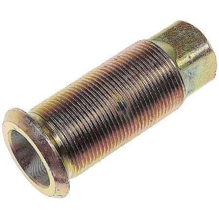 Wheel Lug Nut: 3/4-16 External Thread, Flanged, Thread, 3.1" Length, Yellow Zinc, 10 Pack