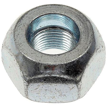 Wheel Lug Nut: 3/4-16 Thread, Flanged, Standard, 0.9 in Length, Silver, 25 Pack