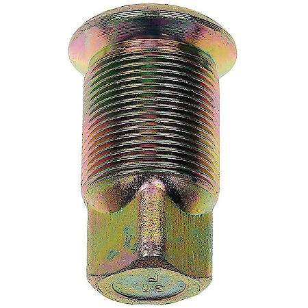Wheel Lug Nut: 3/4-16 External Thread, Flanged, Thread, 2.23 in Length, Yellow Zinc, 25 Pack