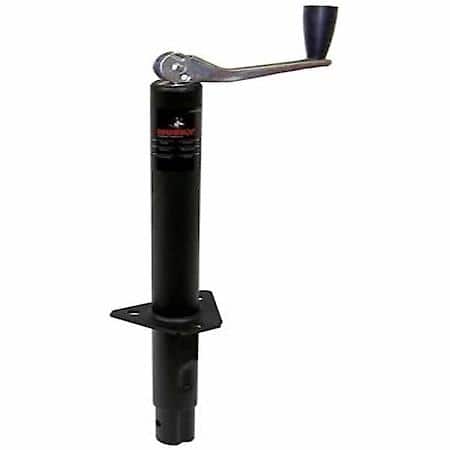 Manual Top Wind, Round A Frame Jack, 2K Tongue Weight Capacity, 14-13/16" Travel