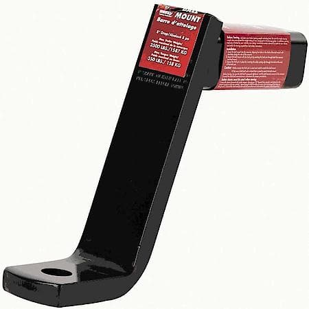 Class Iii/Iv, Fit 2"Receiver, 8"Drop, 9"L Shank, 1"Ball Hole, Powder Coat, Steel