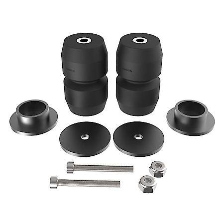 Rubber Spring, Weld On Bump Stop Mount, 2400 Lb Capacity Per Set, Hollow Rubber