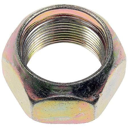 Wheel Lug Nut: 1 1/8-16 Thread, Conical 90, Standard, 0.88" Length, Yellow Zinc, 200 Pack