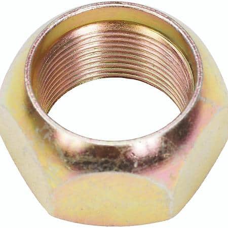 Wheel Lug Nut: 1 1/8-16 Thread, Conical 60, Standard, 0.9" Length, Yellow Zinc, 200 Pack
