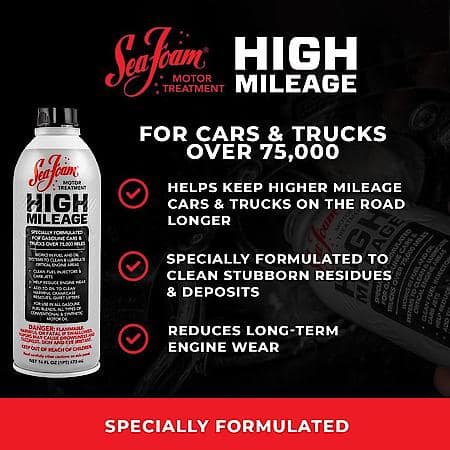 High Mileage Motor Treatment; fuel and oil additive, for gas engines over 75,000 miles, 16 oz