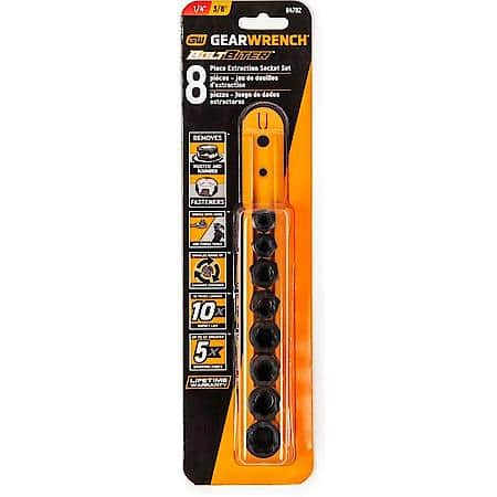 8 Piece 1/4" & 3/8" Drive Bolt Biter┐ Impact Extraction Socket Set
