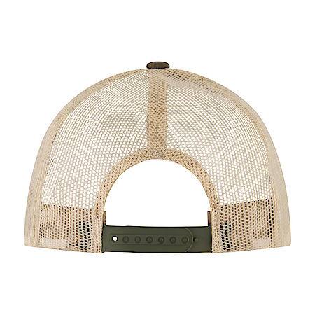 Camoflauge American Flag Trucker Baseball Hat: Snap Back Adjustable, Curved Brim, Cotton/Poly Blend