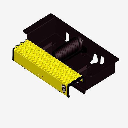 Side Door Mount, 24" L, Single, Flat Step, 500 Lb Weight Capacity, Extendable