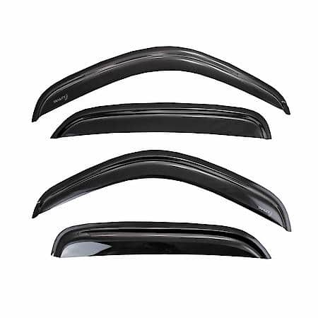 Low Profile, Tape-On, Smoke, Acrylic, Set Of 4