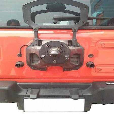 Textured Powder Coated, Black, Steel, Designed For Spare Tire & Wheel Mount