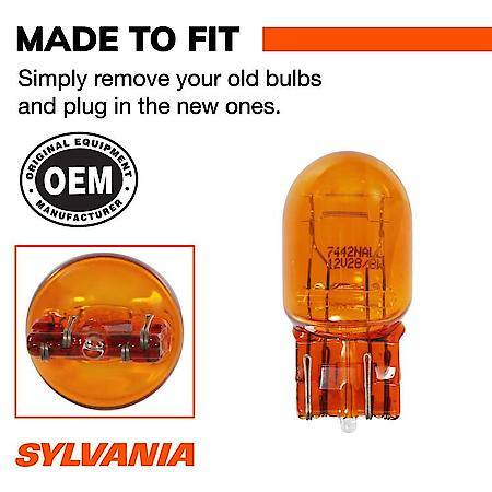 7442NA Long Life: Amber Mini Bulb, Standard Performance, 2 Pack