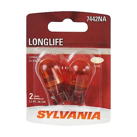 7442NA Long Life: Amber Mini Bulb, Standard Performance, 2 Pack